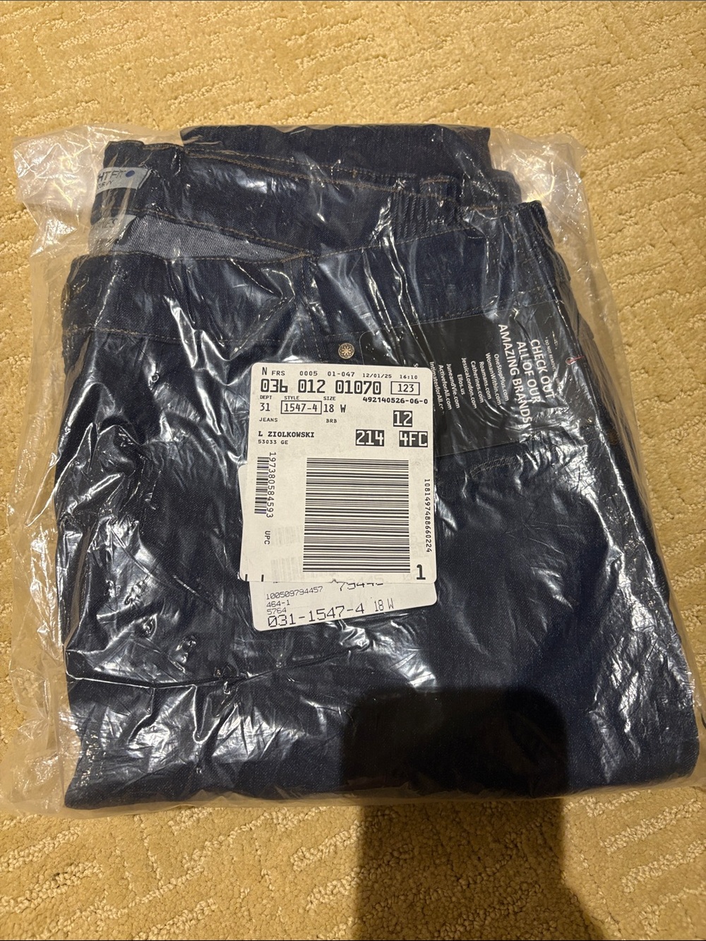 Catherines Dark Navy Straight Jeans